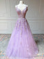 Off the Shoulder Long Purple Prom Dress, Off Shoulder Purple Lace Prom Dresses