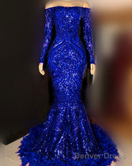 Off The Shoulder Mermaid Sparkly Dresses