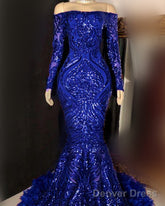 Off The Shoulder Mermaid Sparkly Dresses