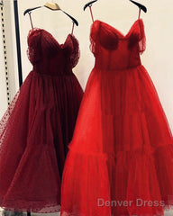 Off The Shoulder Polka Dot Tulle Midi Prom Corset Dress