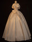 Off the Shoulder Satin Wedding Dress