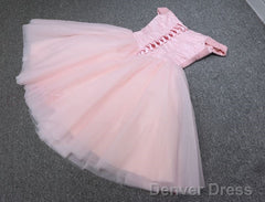 Off The Shoulder Short Pink Party Dress Homecoming Dress