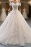 Off The Shoulder Wedding Gowns With Lace Appliques