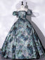 Oil Paint Strapless Quinceanera Dresses Detachable Sleeve