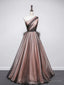 One Shoulder Brown Tulle Prom Dress, Brown Tulle Prom Dresses