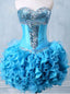 open air and burn a blue knee short for a cocktail Prom cocktail Dresses