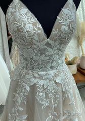 Open Back A-Line Wedding Dress, Bridal Gown ,Dresses For Brides