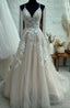 Open Back A Line Wedding Dress, Bridal Gowns ,Dresses For Brides