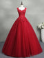 Open Back Burgundy Lace Tulle Long Prom Dress, Burgundy Lace Prom Dresses
