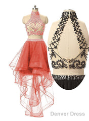 Orange 2 Pieces Homecoming Dress