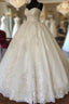 Organza And Tulle Sweetheart Lace Appliques BallGown Wedding Dresses