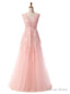 Pearl Pink Lace Appliques Backless Bridesmaid Dresses