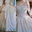 Pearl Pink Strapless A-Line Tulle Long Prom Gowns With Pearls