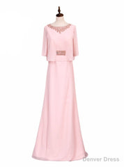 Pink Chiffon Mother Of The Bride Dresses With Jacket Plus Size