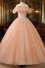 Pink Flowers Tulle Off Shoulder Party Dresses, Pink Tulle Sweet 16 Dresses