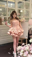 Pink Homecoming Dress Mini Prom Dress Birthday Prom Graduation Dresses