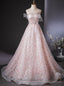 Pink Sequins Strapless Quinceanera Dresses