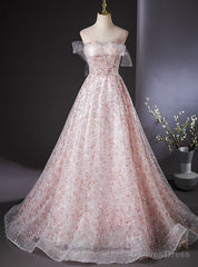 Pink Sequins Strapless Quinceanera Dress