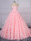 Pink Sexy Strapless Wedding Dresses Cake layer Photography