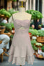 Pink Sweetheart A Line Short Homecoming Dress Cute Mini Graduation Dresses