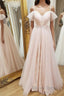 Pink sweetheart neck tulle long prom Dress, pink Prom Dresses
