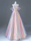 Pink Sweetheart Neck Tulle Sequin Long Prom Dress, Pink Long Graduation Dresses
