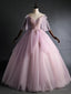 Pink Tulle Appliques Off the Shoulder Backless Quinceanera Dresses