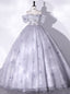 Pink Tulle Butterfly Off the Shoulder Quinceanera Dresses