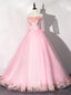 Pink Tulle Off the Shoulder Appliques Quinceanera Dresses