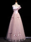 Pink Tulle Satin Strapless Pleats Prom Dresses