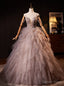 Pink Tulle Spaghetti Straps Beading Sequins Prom Dresses