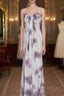 Pretty A Line Halter Floral Chiffon Long Prom Dress Birthday Dresses For Women