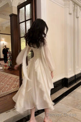 Pretty A Line High Neckline Chiffon Ankle Length Evening Dress Prom Dresses