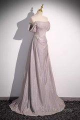 Pretty A Line Square Neckline Sleeveless Long Evening Party Dresses Pink Prom Dresses