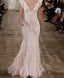 Pretty Mermaid V Neckline Long Chiffon Prom Dress