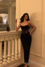 Pretty Sheath Spaghetti Straps Black Lace Date Night Dress Prom Dresses Birthday Prom Outfit