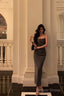 Pretty Sheath Spaghetti Straps Pleated Gray Prom Dresses Birthday Outfits Prom Gowns