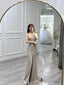 Pretty Sheath Strapless Neckline Sleeveless Prom Dress Silver Sequin Prom Dresses