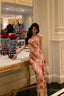 Pretty Sheath Strapless Sleeveless Pink Floral Date Night Dress Prom Dresses Birthday Outfits