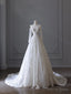 Princess A line Off The Shoulder White Lace Long Wedding Dresses Brides Dress