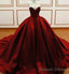 Princess Ball Gowns Burgundy Quinceanera Dress Satin Sweetheart Wedding Dresses