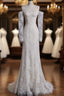 Princess Sheath Off The Shoulder White Lace Long Wedding Dress Brides Dresses