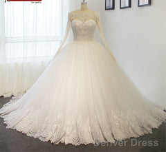 Princess Wedding Dress With Sleeves, Dresses For Wedding, Bridal Gown ,Bride Dress, Dresses For Brides