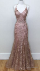 Halter Neckline Prom Dresses, backless Prom Dress