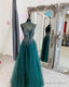 V Neck Beaded Prom Dress, Long Prom Dress ,Prom Dresses