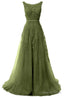A Line Lace Boat Neck Sleeveless Prom Dresses Prom Gowns
