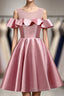 Pink Short Girls Cute Short Prom Dresses