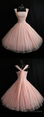 1950S Vintage Dress, Short Homecoming Dress, Pink Homecoming Dress, 2025 Party Dress
