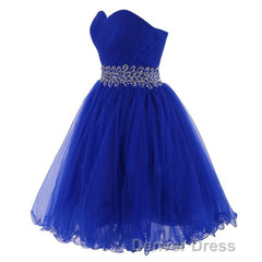 Cheap Homecoing Short Homecoing Sweetheart Royal Blue Homecoing Beading Homecoing Royal Blue Prom Dresses