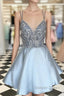 Plus Size Sparkly Homcoming Short Cute Beaded Homecoming Dresses